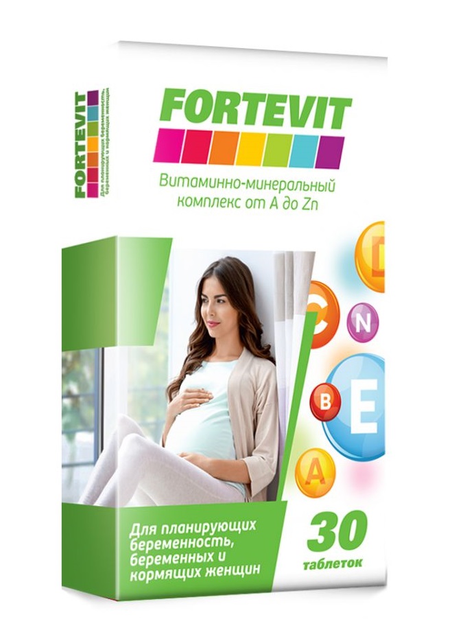 Внешторг Фарма фортевит витаминно-минеральный комплекс для планирующих беременность/беременных/кормящих 30 табл