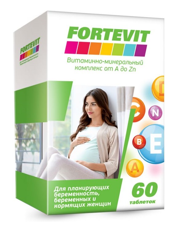 Внешторг Фарма фортевит витаминно-минеральный комплекс для планирующих беременность/беременных/кормящих 60 табл