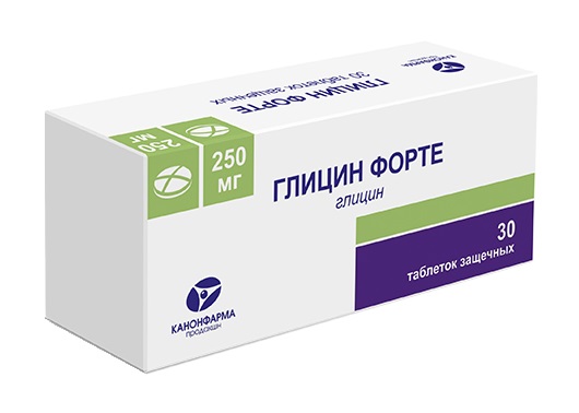 глицин форте канон 250 мг 30 табл