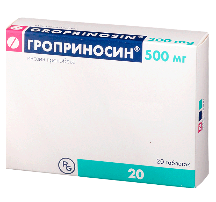 гроприносин 500 мг 20 табл