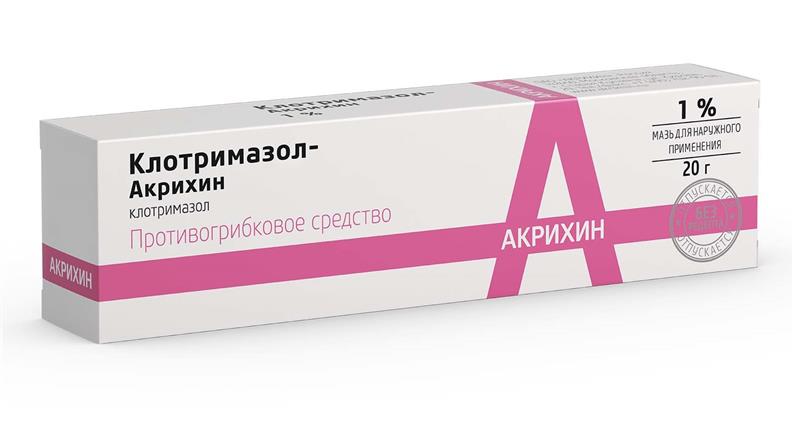 клотримазол-акрихин мазь для наруж примен 1% 20г