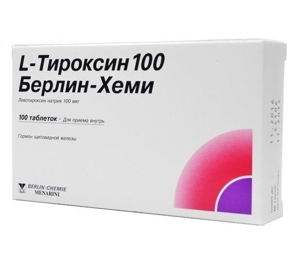 л-тироксин берлин-хеми 100 мкг 100 табл