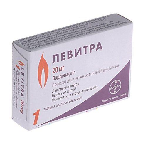 левитра 20 мг 1 табл