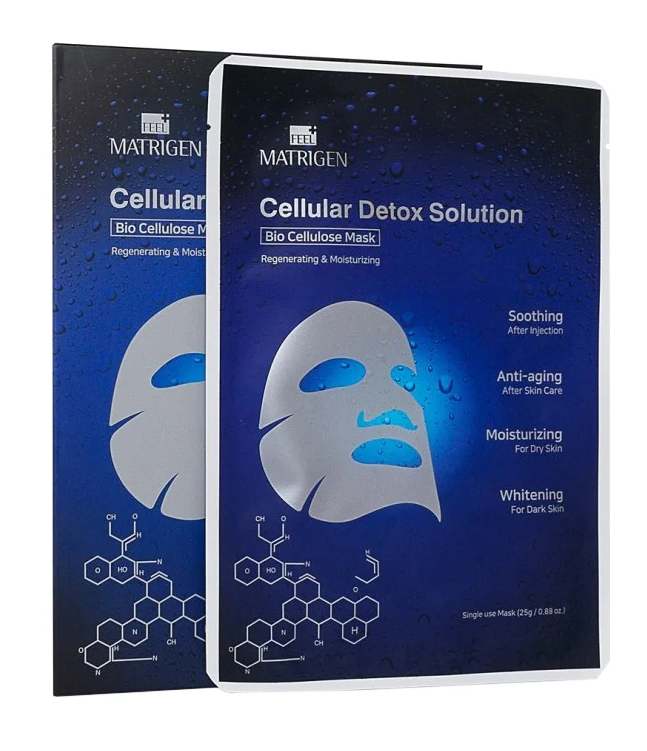 матриген маска биоцеллюлозная регенерация и увлажнение 25 г 5 (matrigen bio cellulose mask regenerating and moistutizing cellular detox solution)