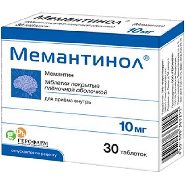 мемантинол 10 мг 30 табл