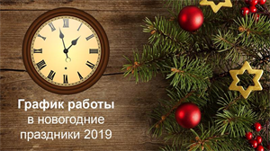 график работы в праздничные дни 2019 г. (1-8 января)