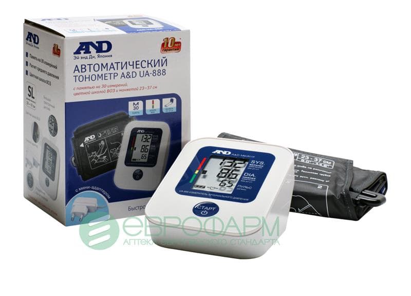 тонометр автомат and ua-888 универсал манжета плюс адаптер