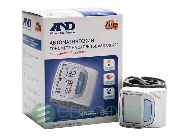 тонометр and автоматический на запястье ub-402