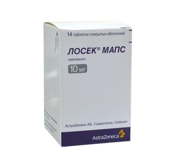 лосек мапс 10 мг 14 табл