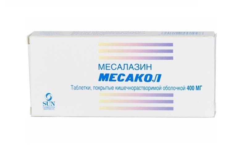 месакол таб по кишечнораств 400мг 50