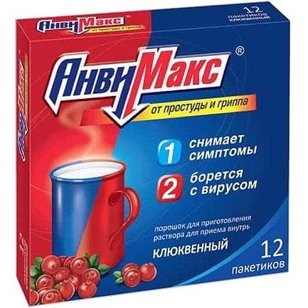 анвимакс клюква порошок для приготовления раствора для приема внутрь n12