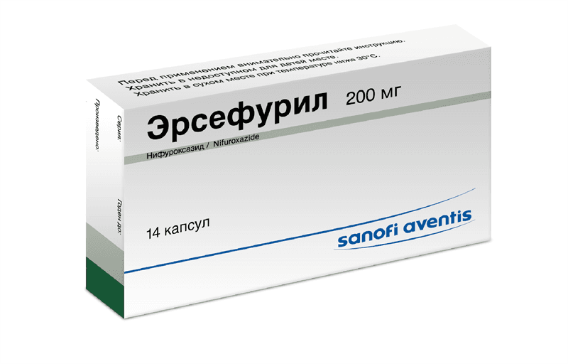 эрсефурил капсул 200мг 14