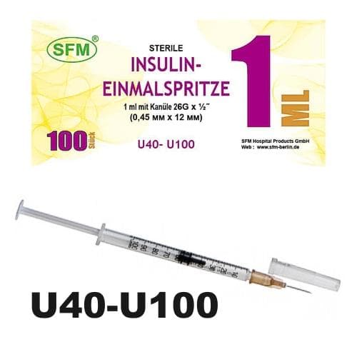 шприц инсулиновый u-40/u-100 1 мл n1