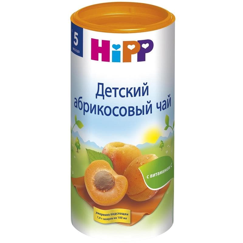хипп чай абрикосовый с 5 месяцев 200 г
