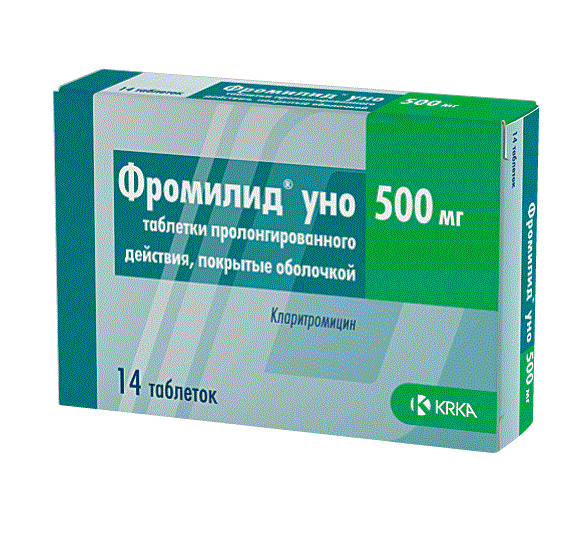 фромилид уно таб по пролонг 500мг 14 krka d d novo mesto