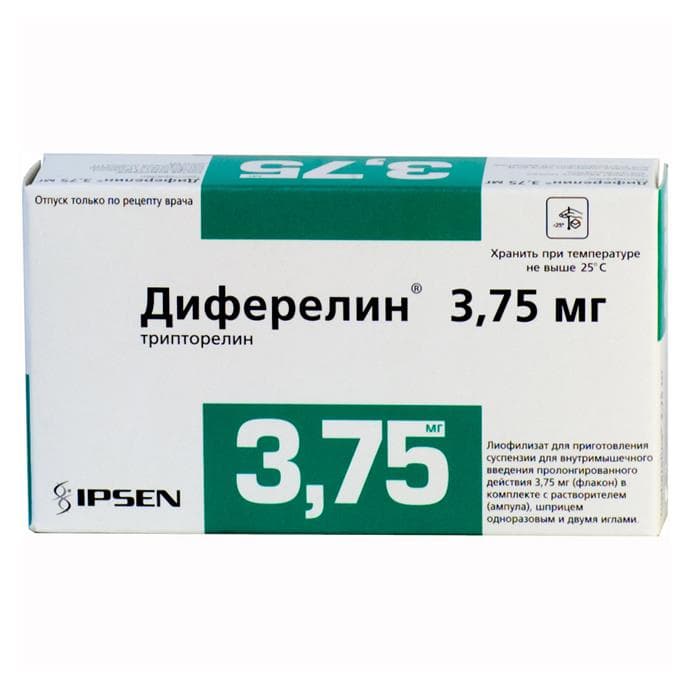 диферелин лиофилизат в/м 3,75 мг 1 амп с растворителем