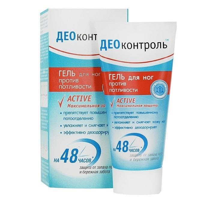 деоконтроль гель для ног против потливости 50 мл
