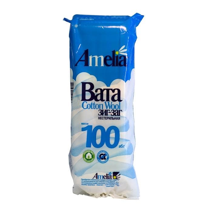 вата хирург зиг-заг 100г н/стер