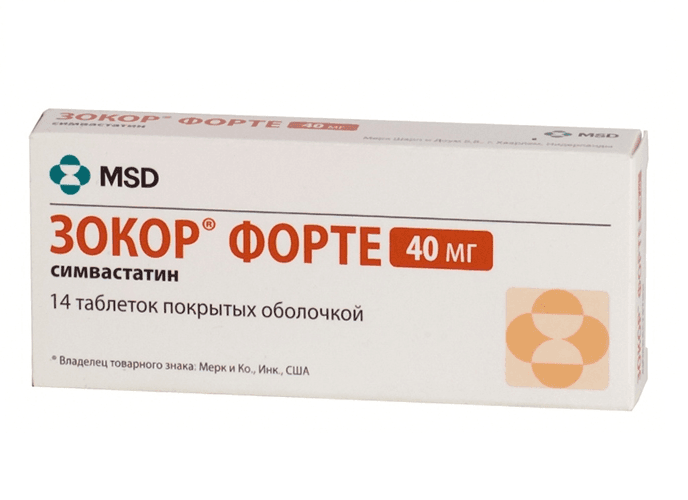 зокор форте 40 мг 14 табл