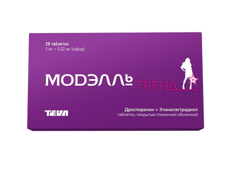 модэлль тренд таб ппо 3мг плюс 0,02мг 28
