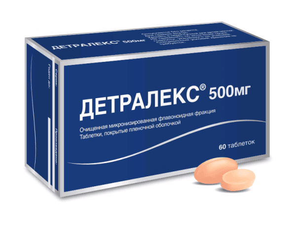 детралекс таблетки 500 мг 60 шт 