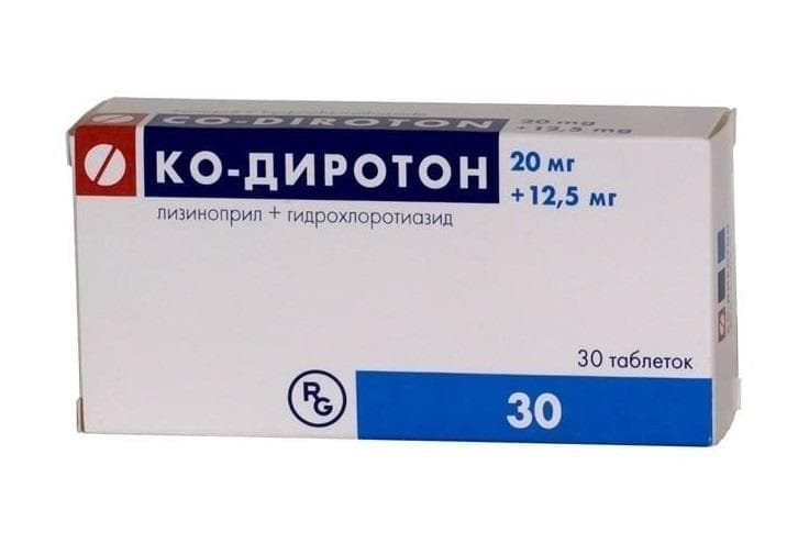 ко-диротон таб 20мг плюс 12,5мг N30