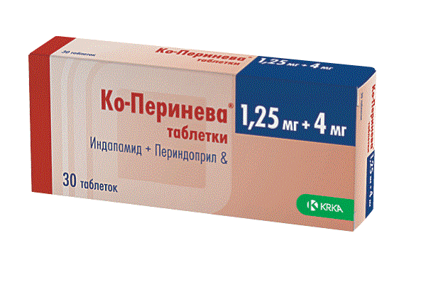 ко-перинева таб 1,25мг плюс 4мг 30