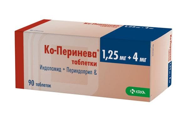 ко-перинева 1,25 мг плюс 4 мг 90 табл
