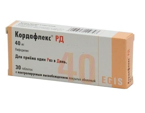 кордафлекс рд таб по с контролир высвоб 40мг 30