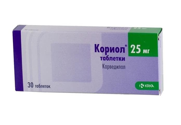 кориол таб 25мг 30 krka d d 