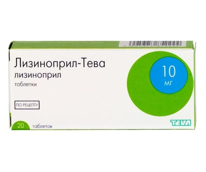 лизиноприл-тева таб 10мг 20