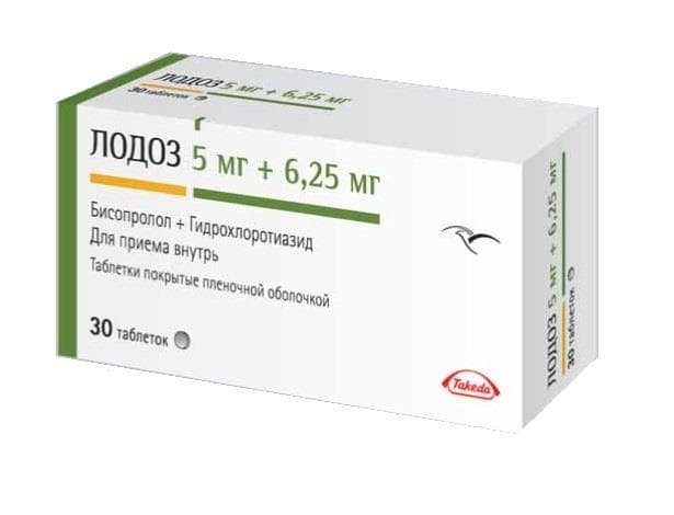 лодоз таб ппо 5мг плюс 6,25мг N30
