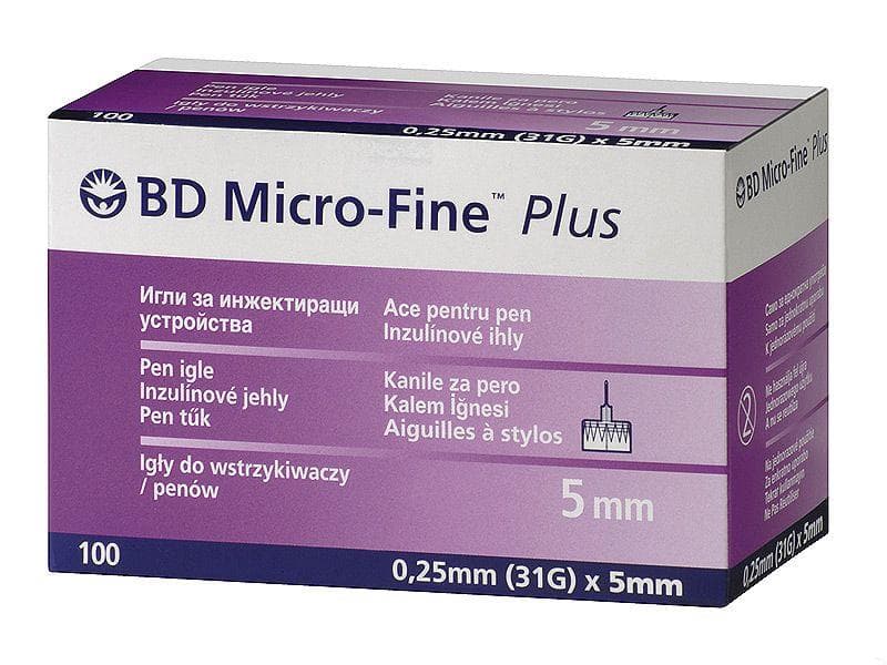 bd микро-файн плюс иглы для шриц-ручки 25ммx5мм р 31g 100