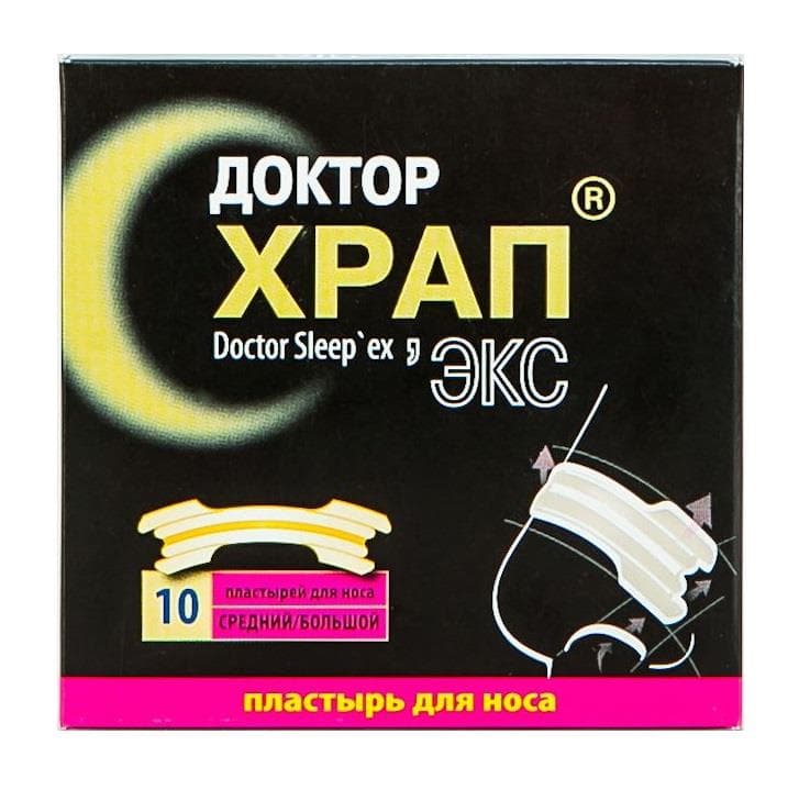 доктор храп экс пластырь средний/большой 10 шт 
