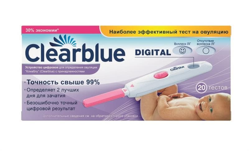 тест на овуляцию клиаблу цифровой 20 шт 