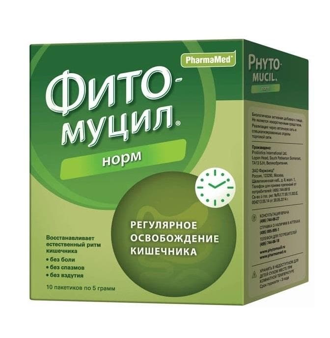 фитомуцил норм пор для внутр примен 5г 10