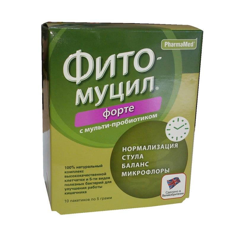 фитомуцил форте пор для внутр примен 5г 10