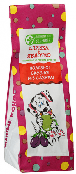 лакомства для здоровья мармелад сливка и яблочко 105 г