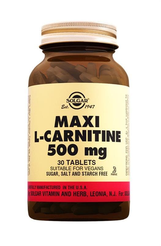 solgar maxi l-carnitine 30 таблеток