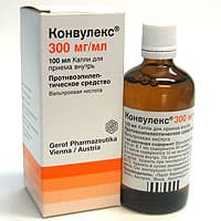 конвулекс капли 300мг/мл 100мл