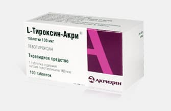 л-тироксин-акрихин 100 мкг 100 табл