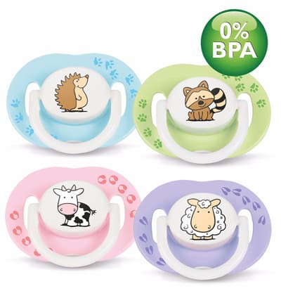 avent пустышка силиконовая животный мир от 6м