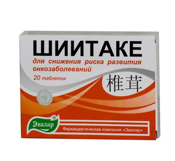 шиитаке таб 0 56г 20 (бад)