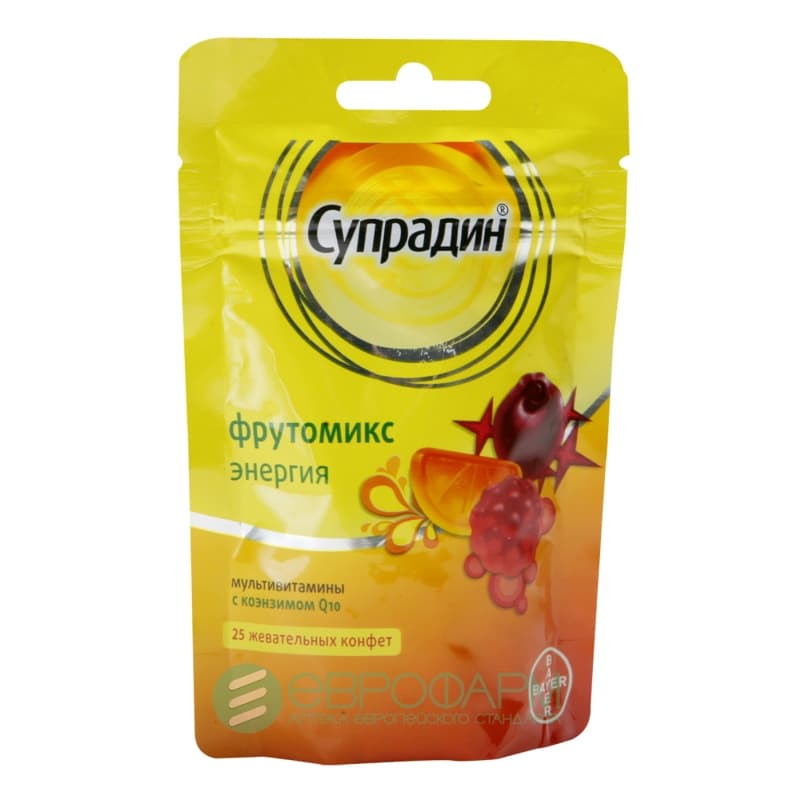 супрадин фрутомикс конфеты жевательные 25 шт 