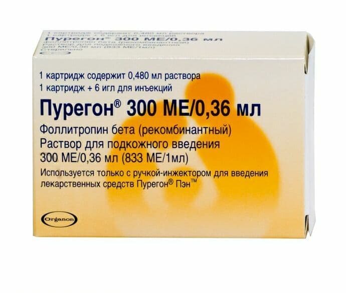 пурегон раствор для подкожного введения 300 ме/0,36 мл 1 картридж