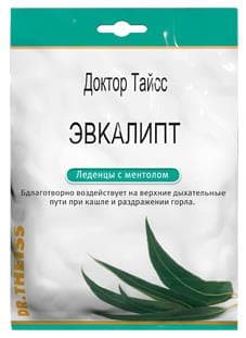 доктор тайсс леденцы эвкалипт и ментол 50 г