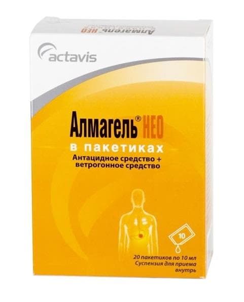 алмагель нео суспензия 10 мл 20 пакет