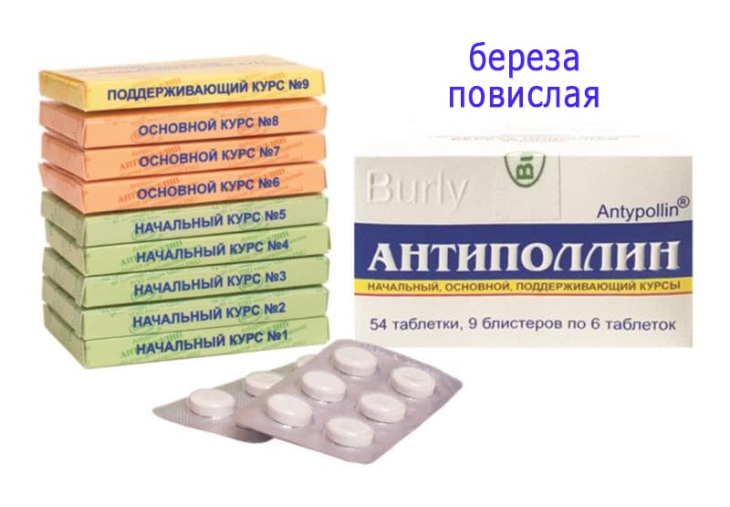 антиполлин береза повислая таб для рассас 54