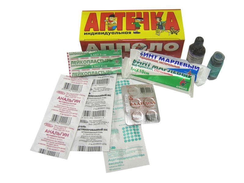 аптечка апполо индивидуальная (картонный футляр)
