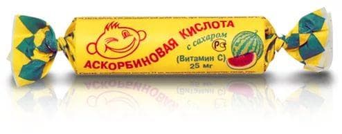 аскорбиновая кислота крутка арбуз 10 табл